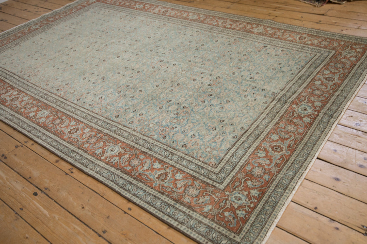 6.5x10 Vintage Distressed Tabriz Carpet
