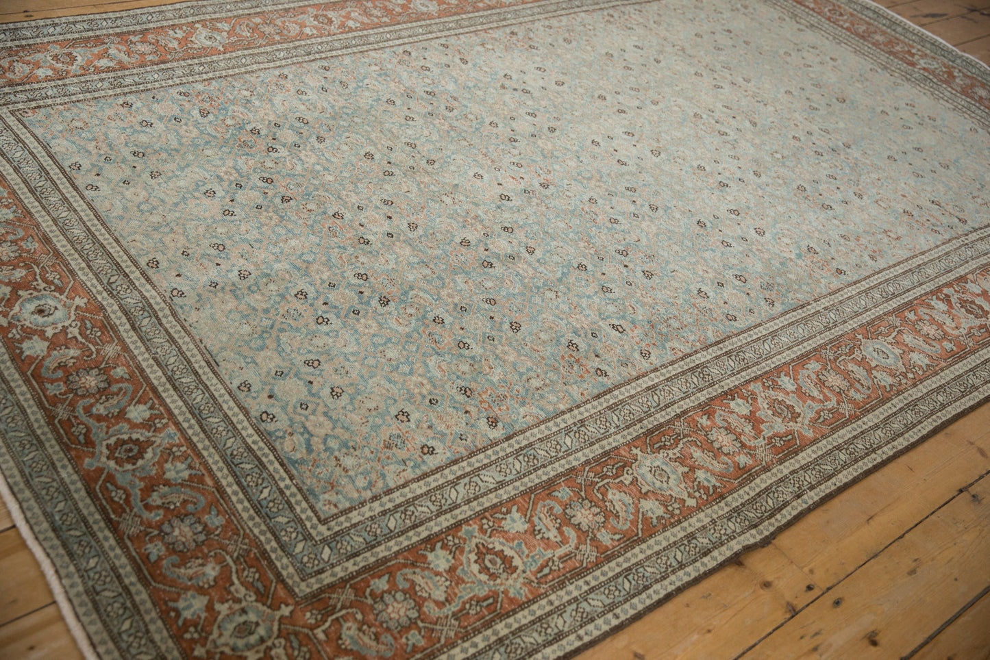 6.5x10 Vintage Distressed Tabriz Carpet