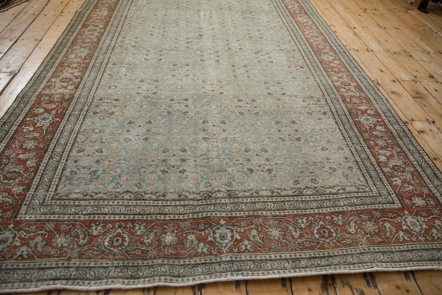 6.5x10 Vintage Distressed Tabriz Carpet
