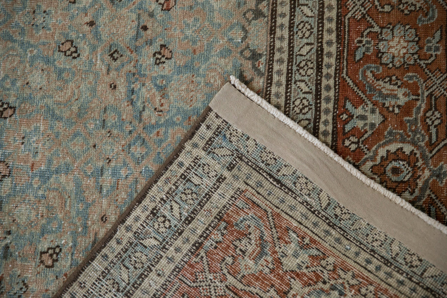 6.5x10 Vintage Distressed Tabriz Carpet