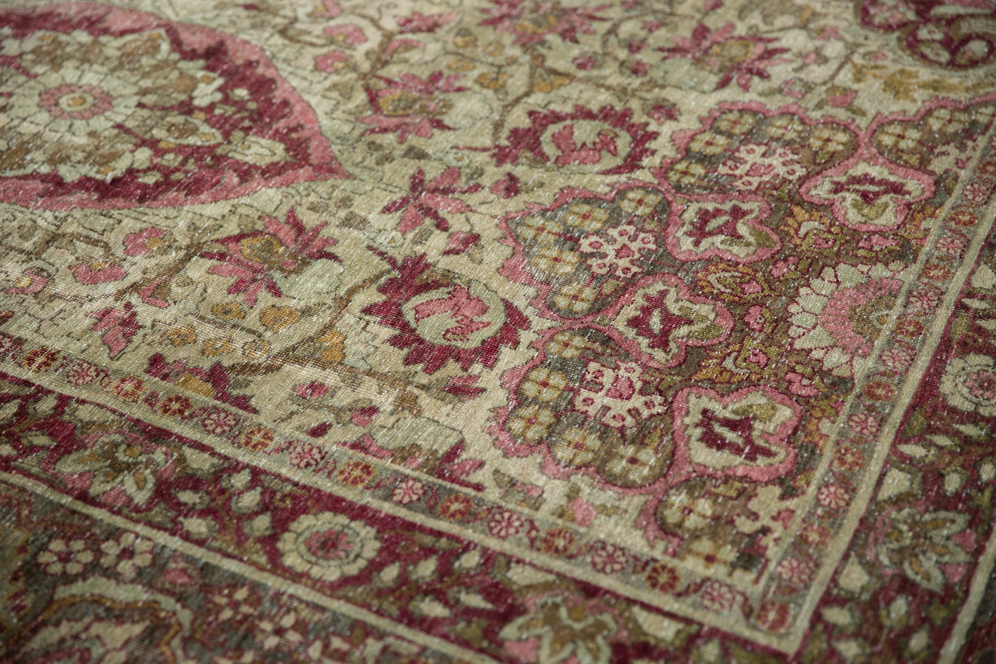 10x15.5 Antique Distressed Kerman Carpet