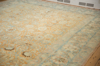 10.5x18.5 Vintage Distressed Tabriz Carpet
