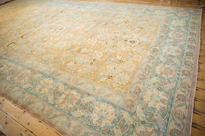 10.5x18.5 Vintage Distressed Tabriz Carpet