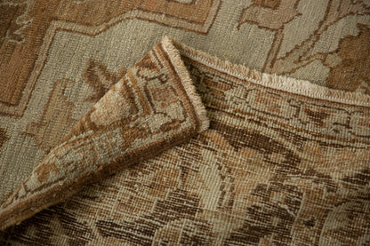 9x12.5 Vintage Distressed Heriz Carpet