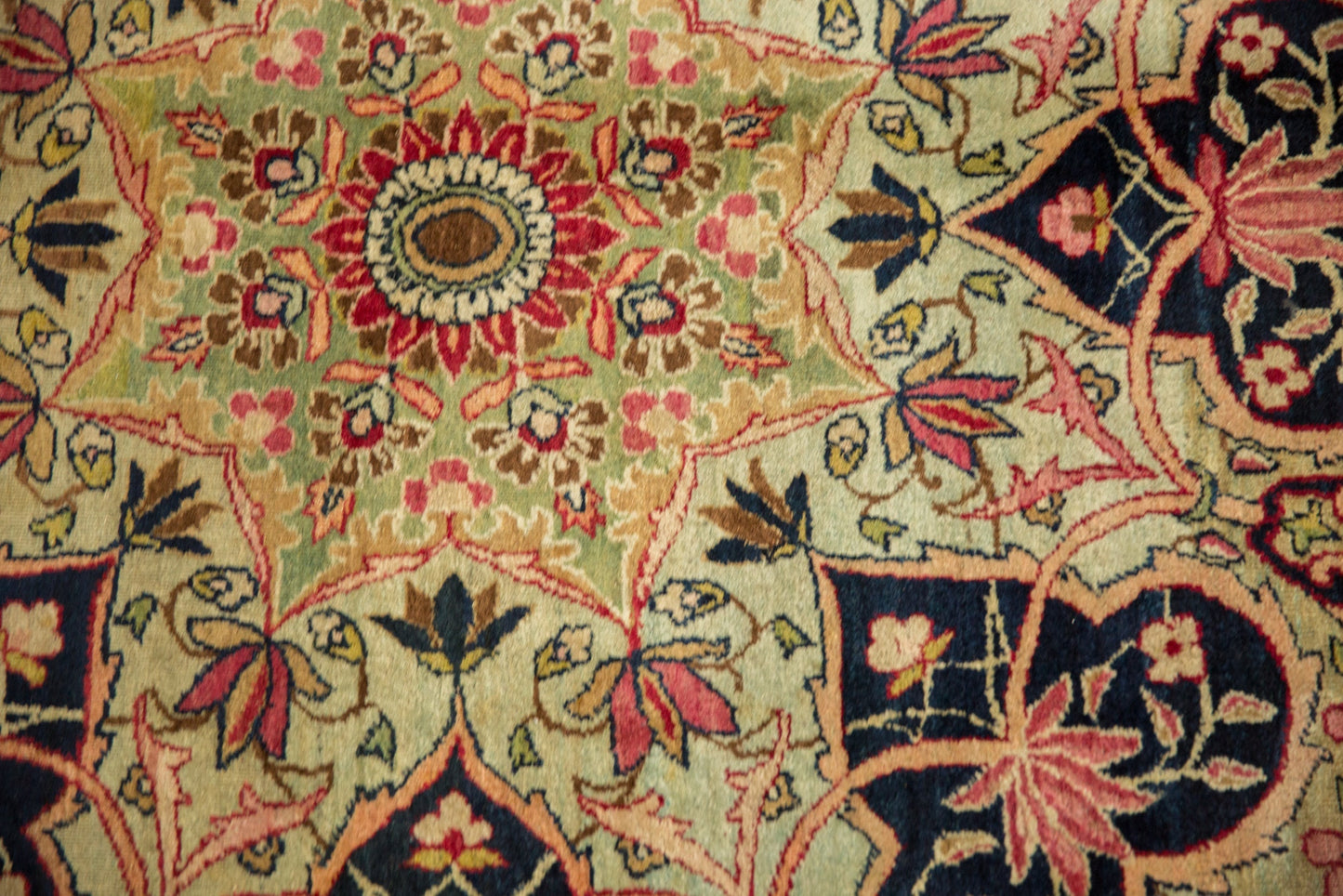 9x12 Antique Fine Tea Washed Kerman Carpet