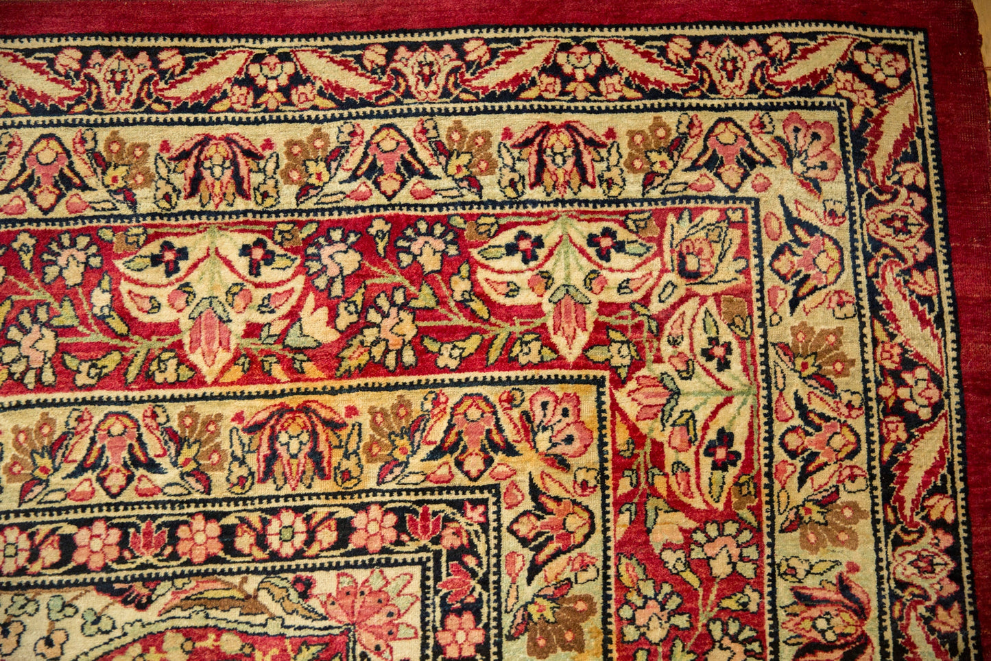 9x12 Antique Fine Tea Washed Kerman Carpet