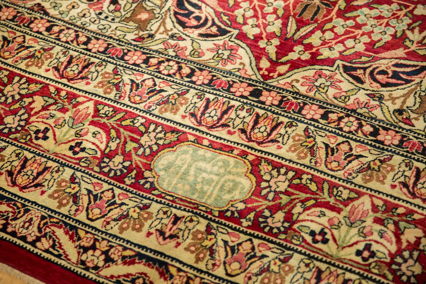 9x12 Antique Fine Tea Washed Kerman Carpet