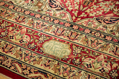 9x12 Antique Fine Tea Washed Kerman Carpet