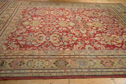 9x11.5 Vintage Distressed Mahal Carpet