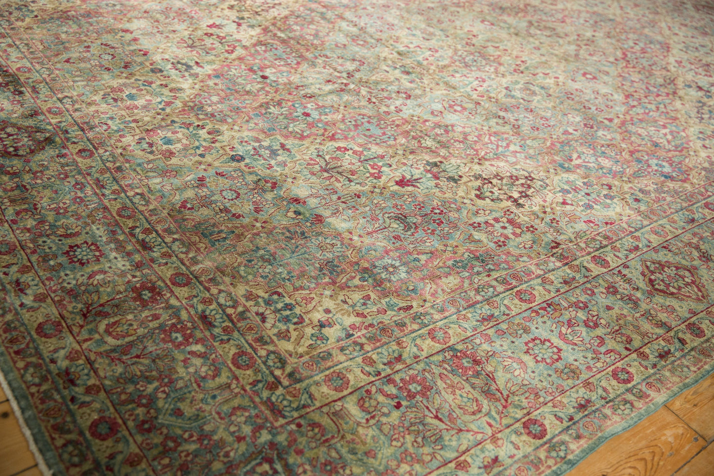 8.5x12 Vintage Distressed Kerman Carpet