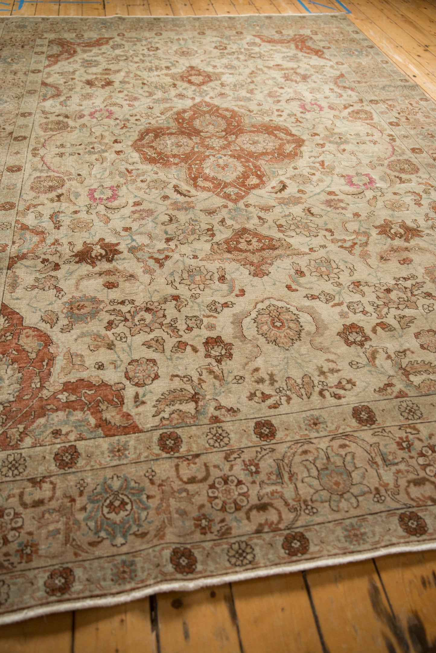 7x11 Vintage Distressed Tabriz Carpet