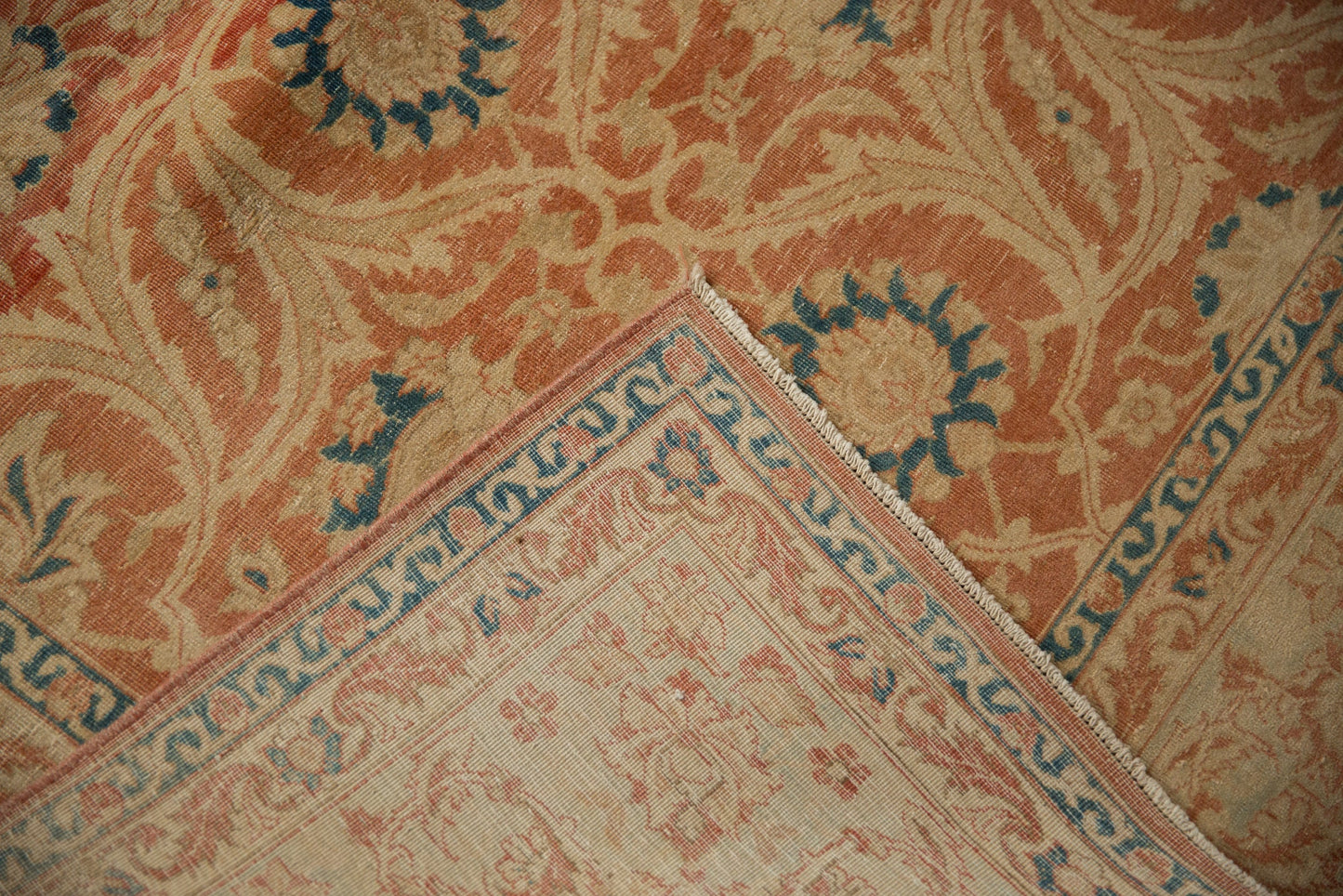 7x10 Vintage Distressed Kashan Carpet