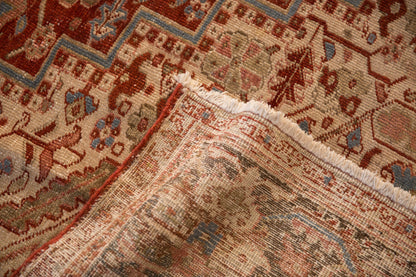 9.5x13 Vintage Distressed Heriz Carpet