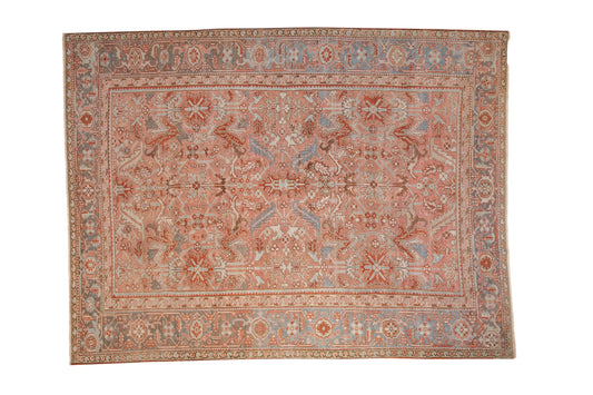 8x11 Vintage Distressed Heriz Carpet