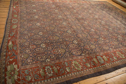 10.5x13.5 Vintage Distressed Mahal Carpet