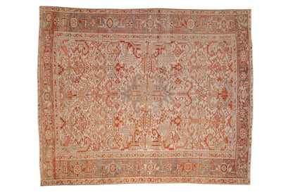 8x9.5 Vintage Distressed Heriz Carpet