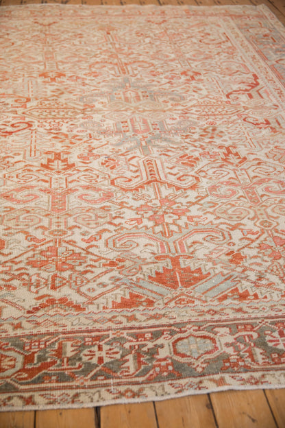 8x9.5 Vintage Distressed Heriz Carpet