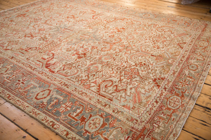8x9.5 Vintage Distressed Heriz Carpet