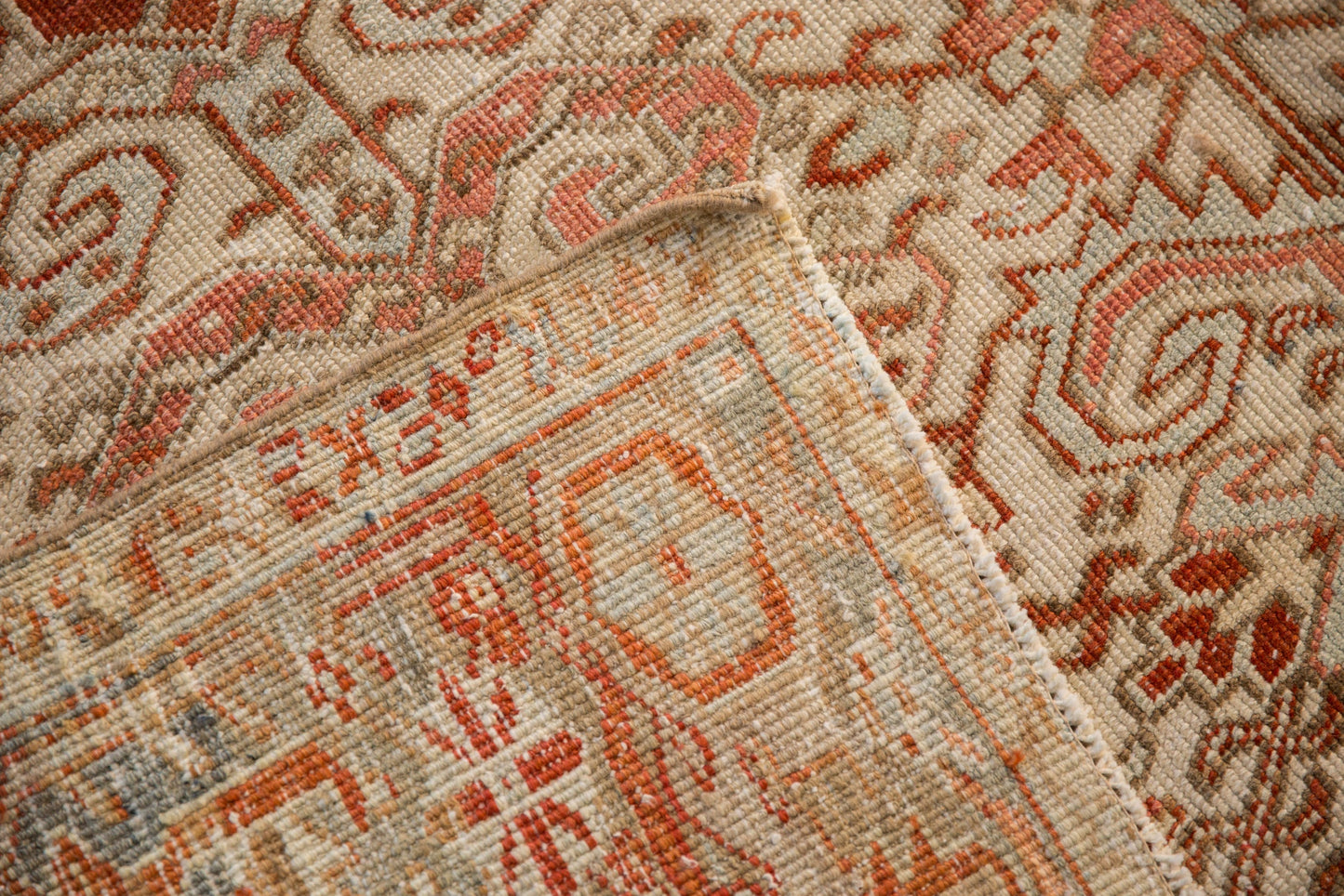 8x9.5 Vintage Distressed Heriz Carpet