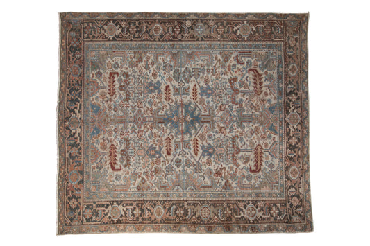 6.5x7.5 Vintage Distressed Heriz Carpet