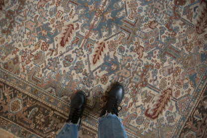 6.5x7.5 Vintage Distressed Heriz Carpet