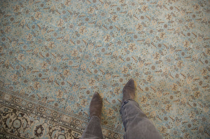 10.5x14 Vintage Distressed Tabriz Carpet