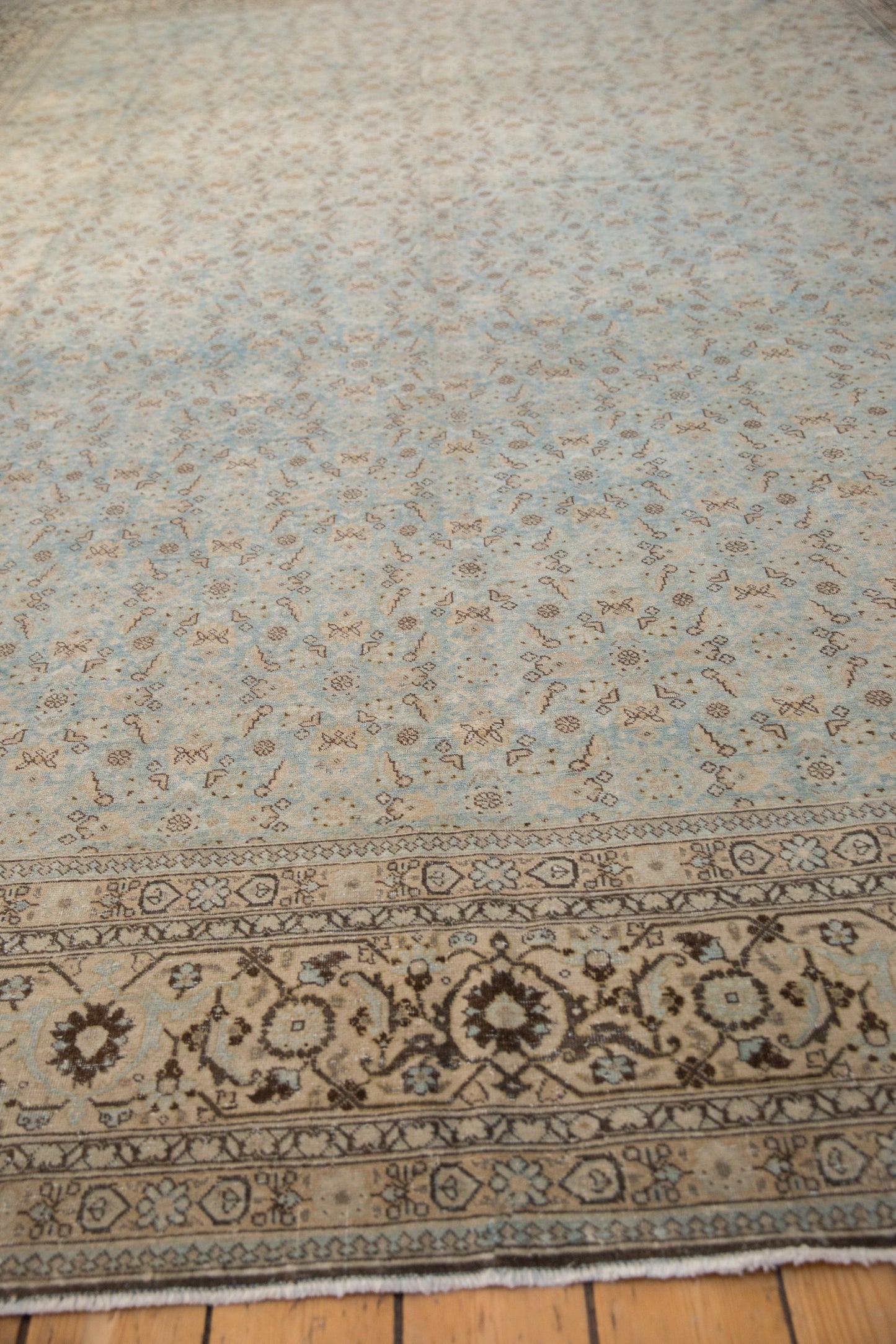 10.5x14 Vintage Distressed Tabriz Carpet
