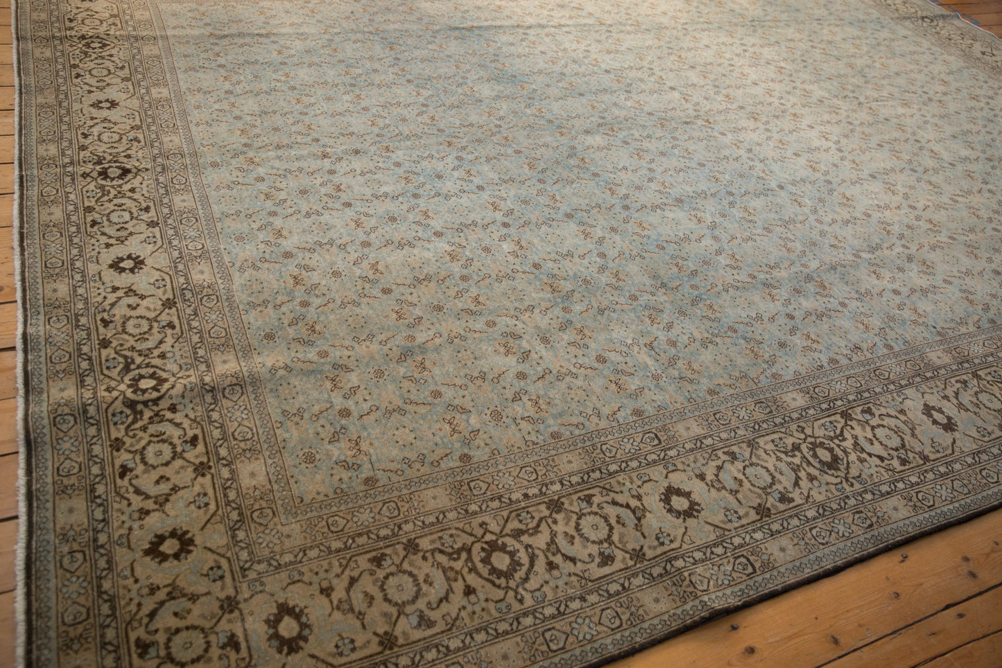 10.5x14 Vintage Distressed Tabriz Carpet