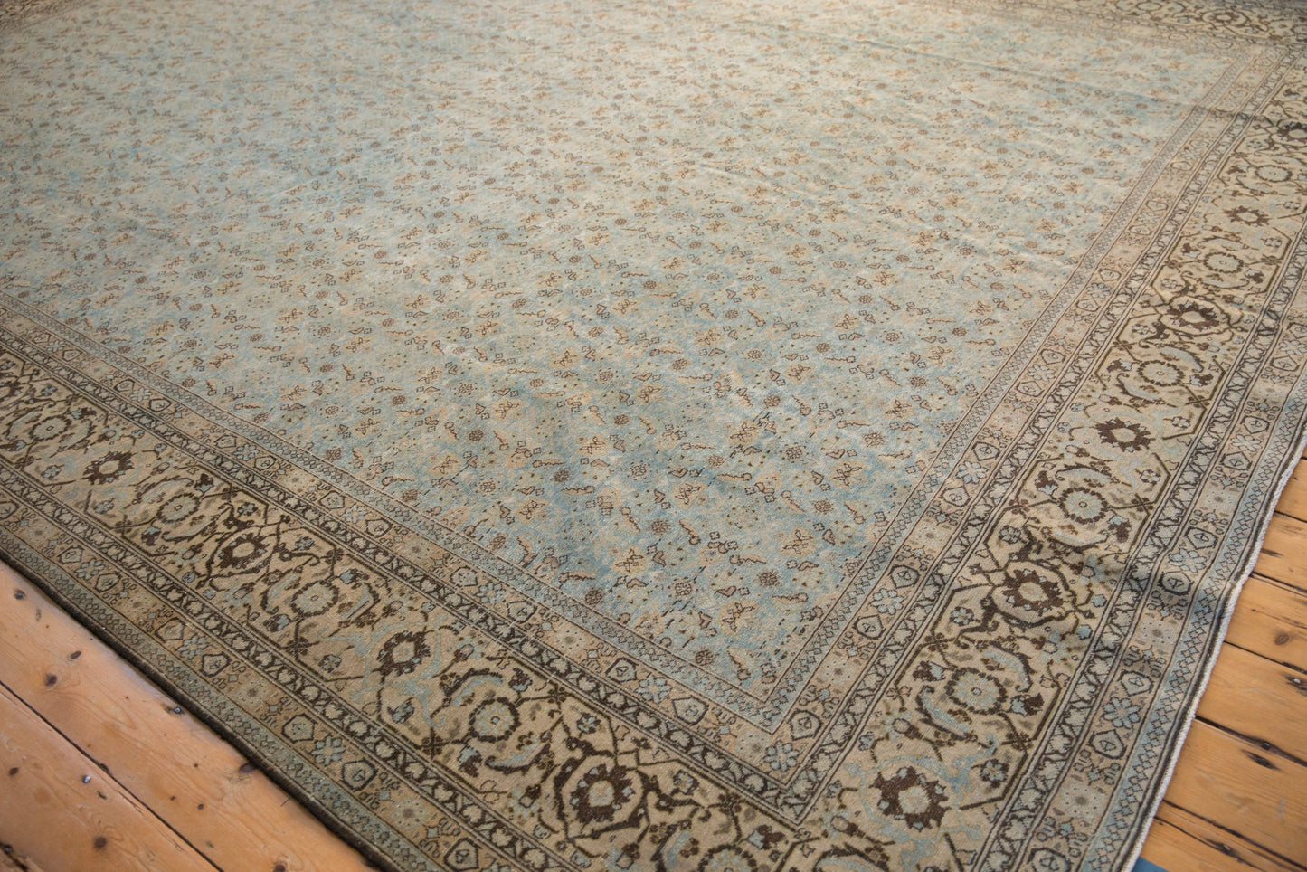 10.5x14 Vintage Distressed Tabriz Carpet