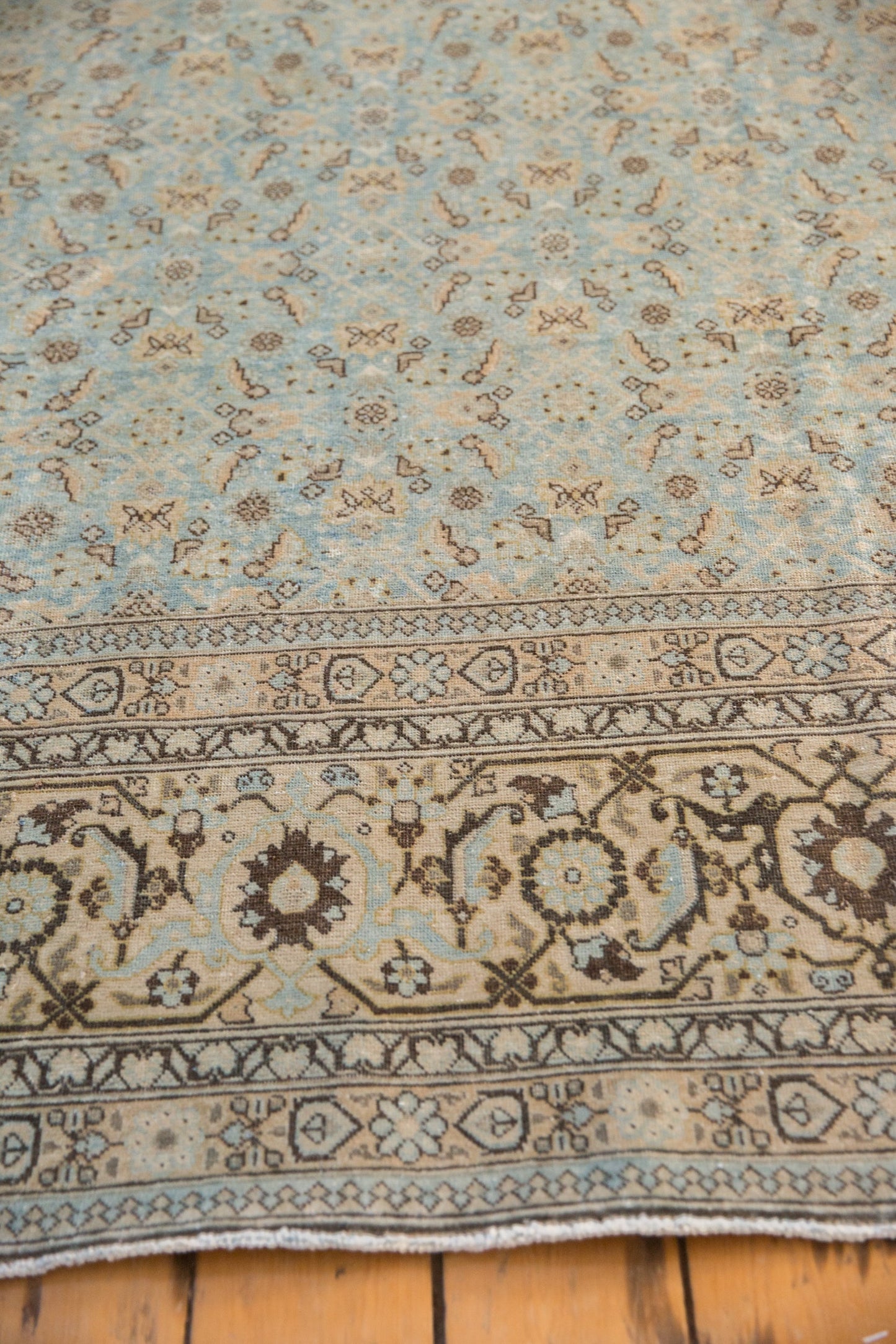 10.5x14 Vintage Distressed Tabriz Carpet
