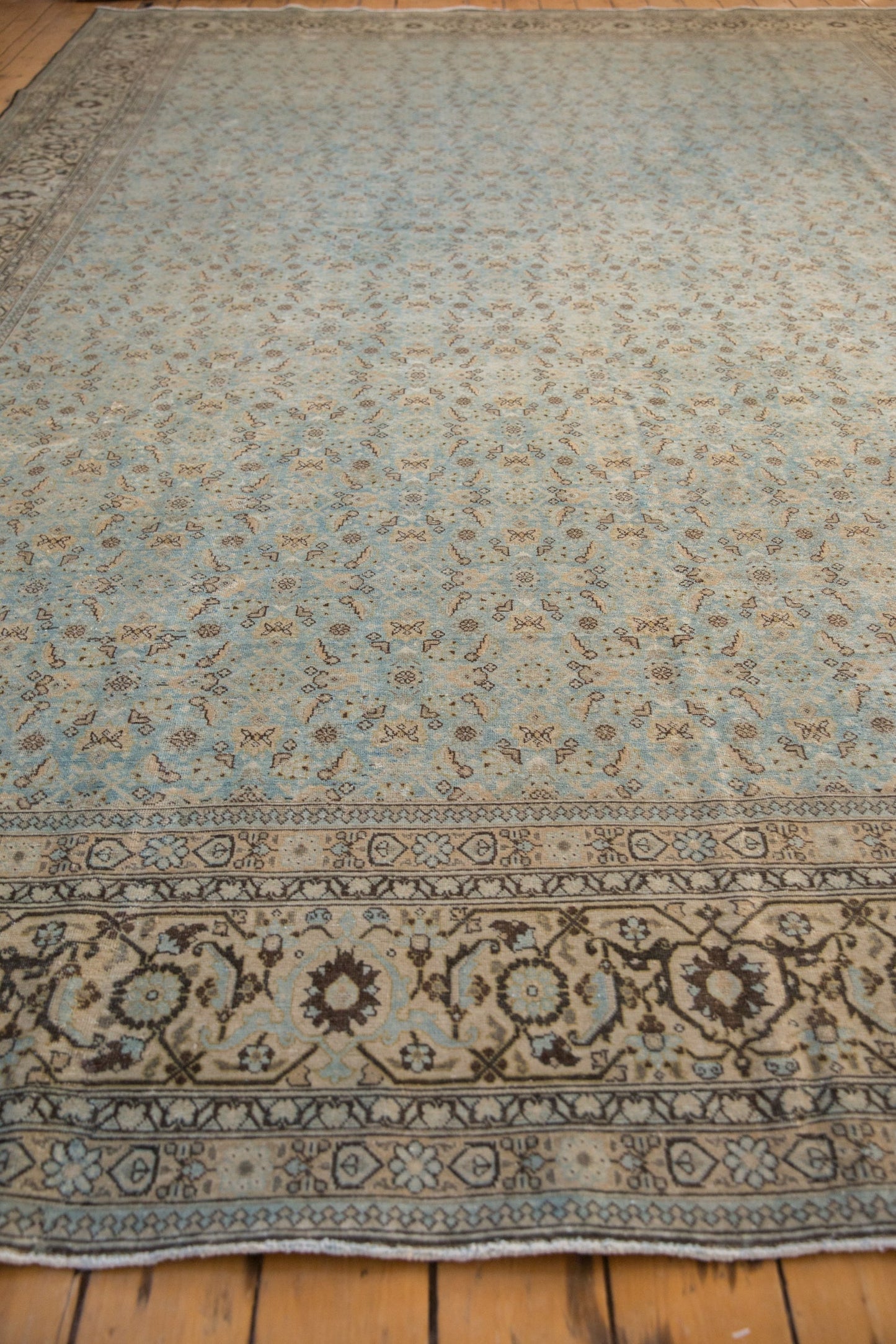 10.5x14 Vintage Distressed Tabriz Carpet