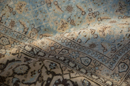 10.5x14 Vintage Distressed Tabriz Carpet