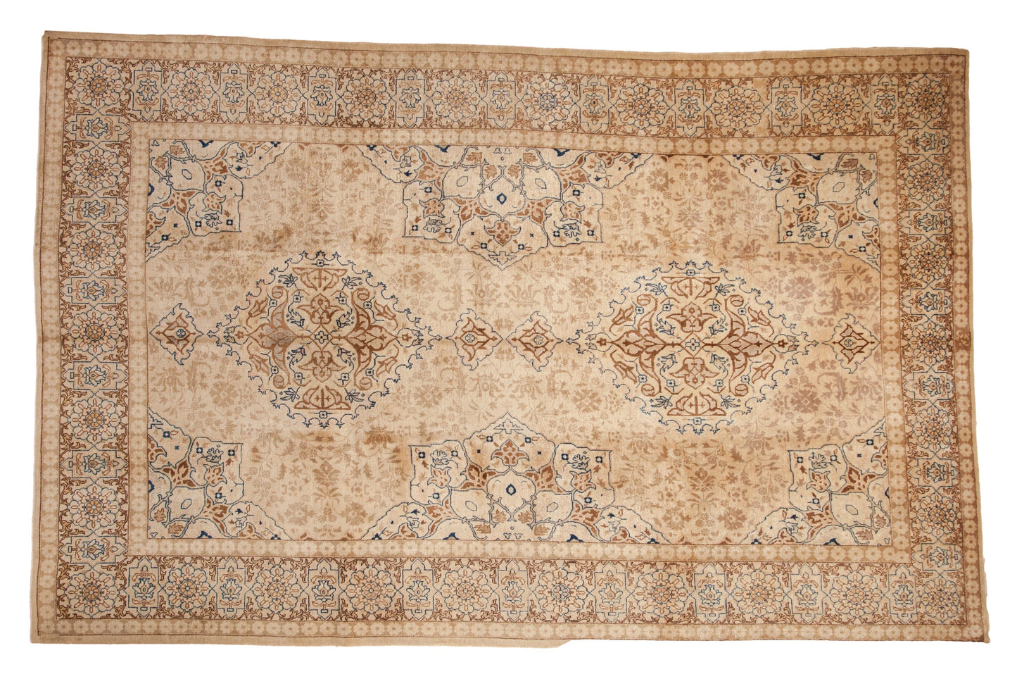 7x11 Vintage Distressed Tabriz Carpet