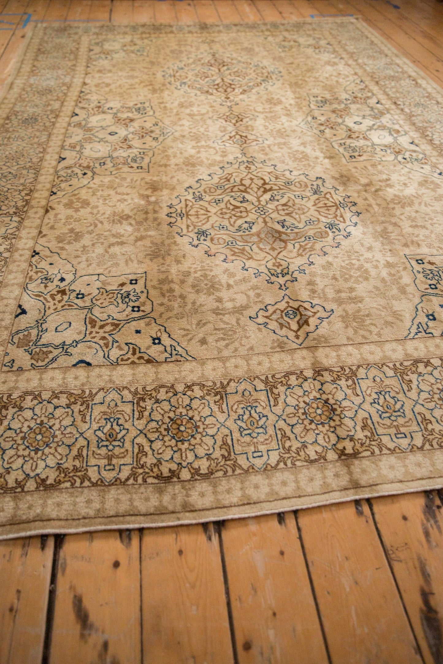 7x11 Vintage Distressed Tabriz Carpet