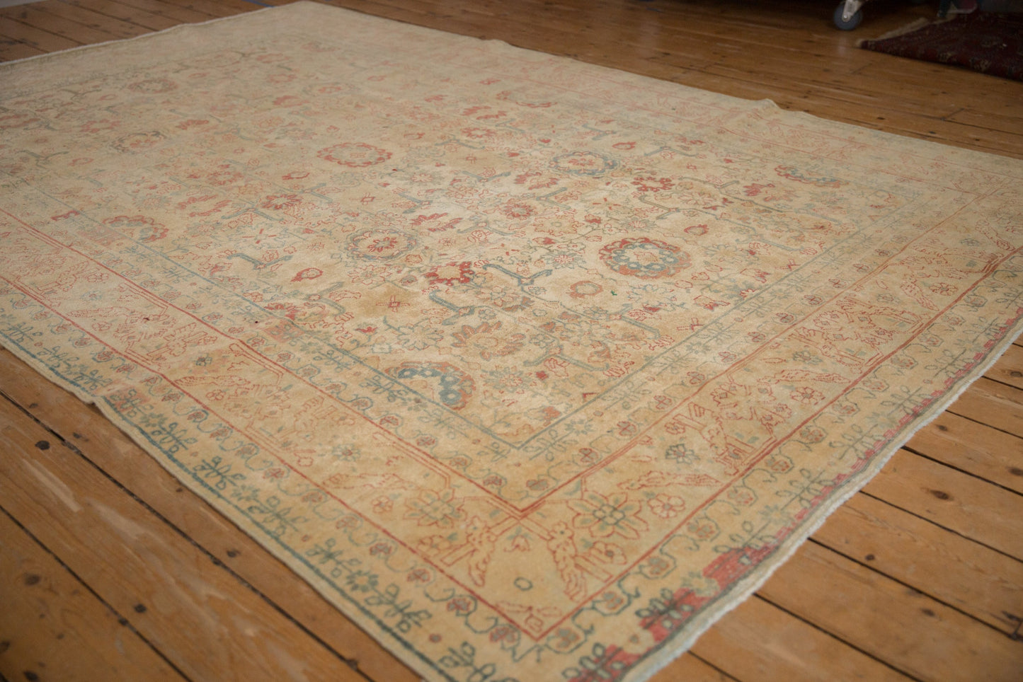 7x10.5 Vintage Distressed Tabriz Carpet