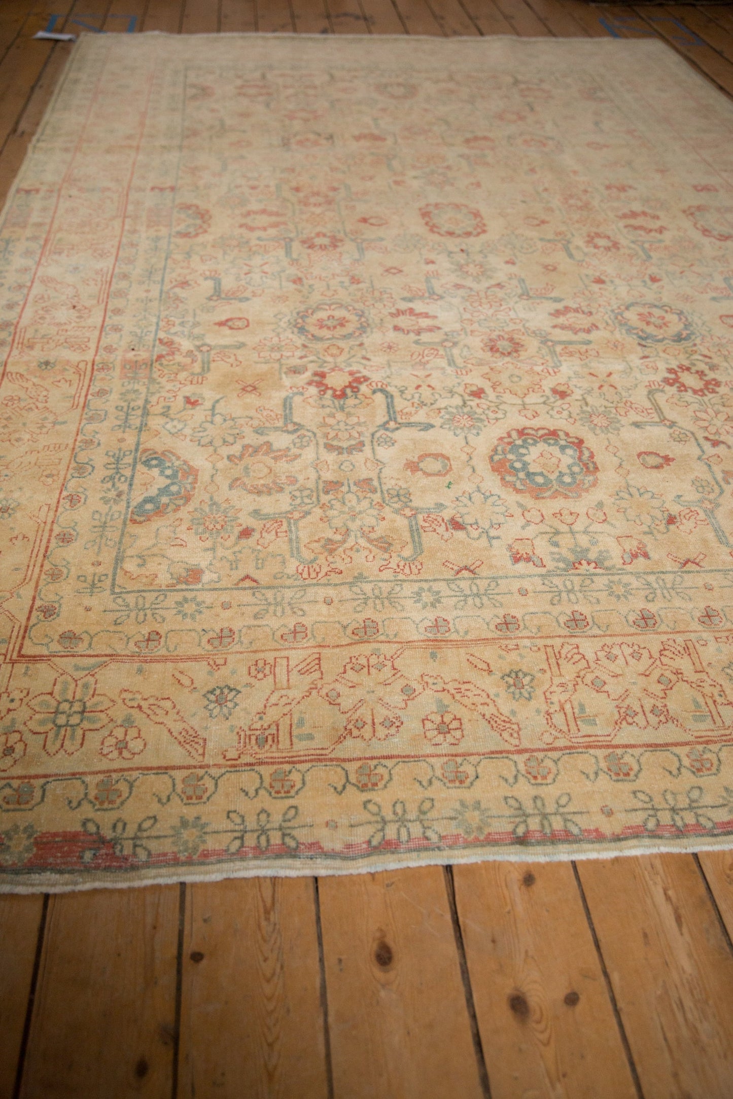 7x10.5 Vintage Distressed Tabriz Carpet