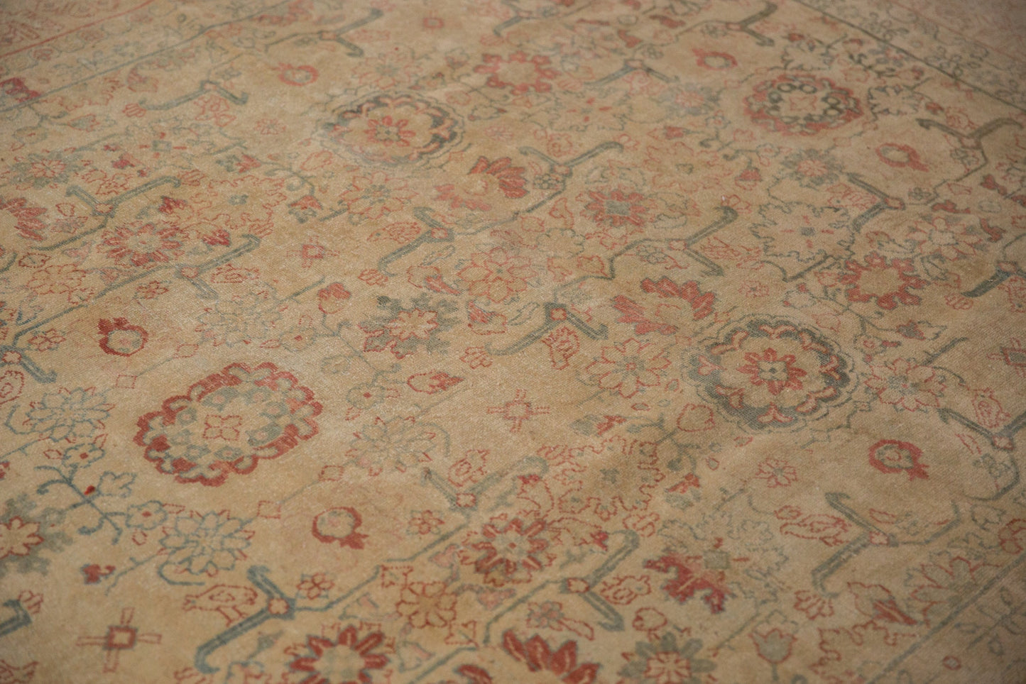 7x10.5 Vintage Distressed Tabriz Carpet