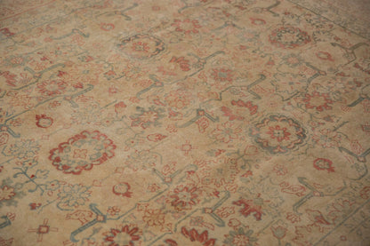 7x10.5 Vintage Distressed Tabriz Carpet