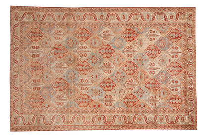 7x10 Vintage Distressed Bakhtiari Carpet
