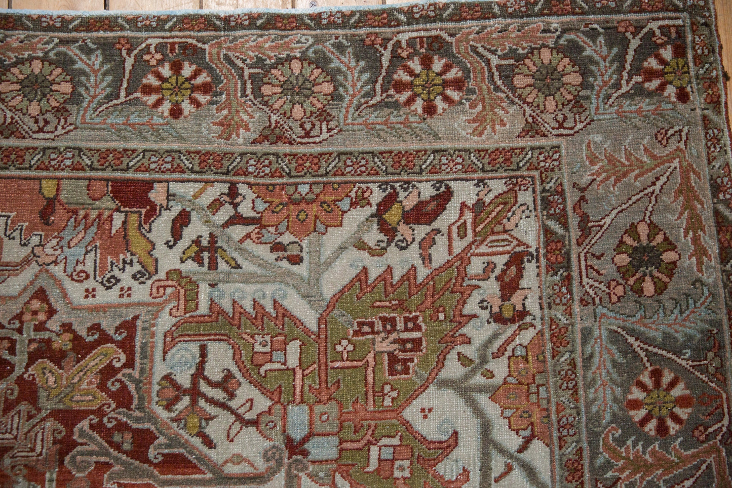 8x11.5 Vintage Distressed Ahar Carpet