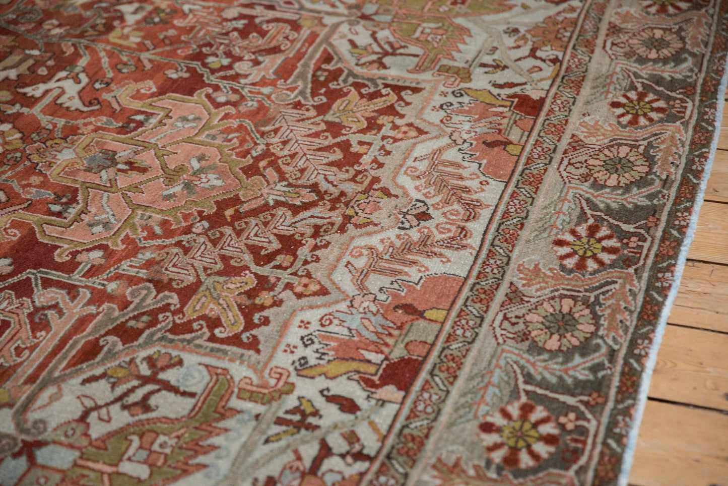 8x11.5 Vintage Distressed Ahar Carpet