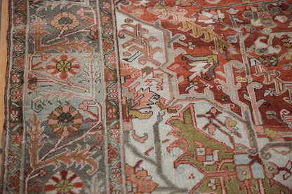 8x11.5 Vintage Distressed Ahar Carpet