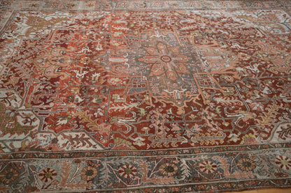 8x11.5 Vintage Distressed Ahar Carpet