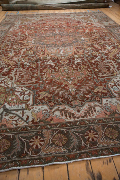 8x11.5 Vintage Distressed Ahar Carpet