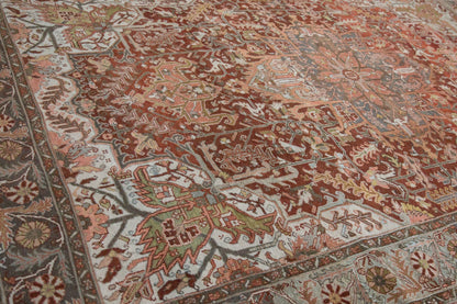 8x11.5 Vintage Distressed Ahar Carpet