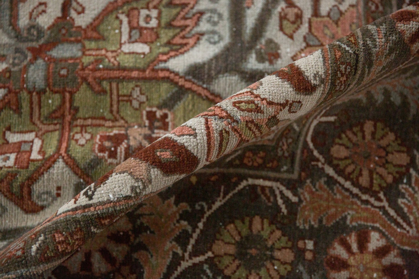 8x11.5 Vintage Distressed Ahar Carpet