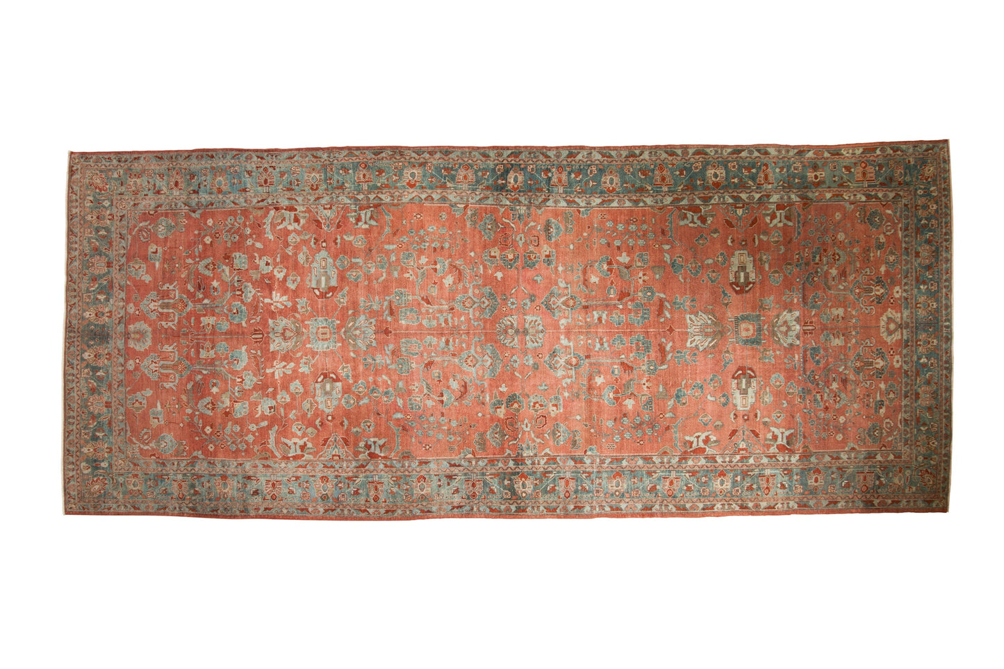 7x17 Vintage Distressed Bibikabad Carpet