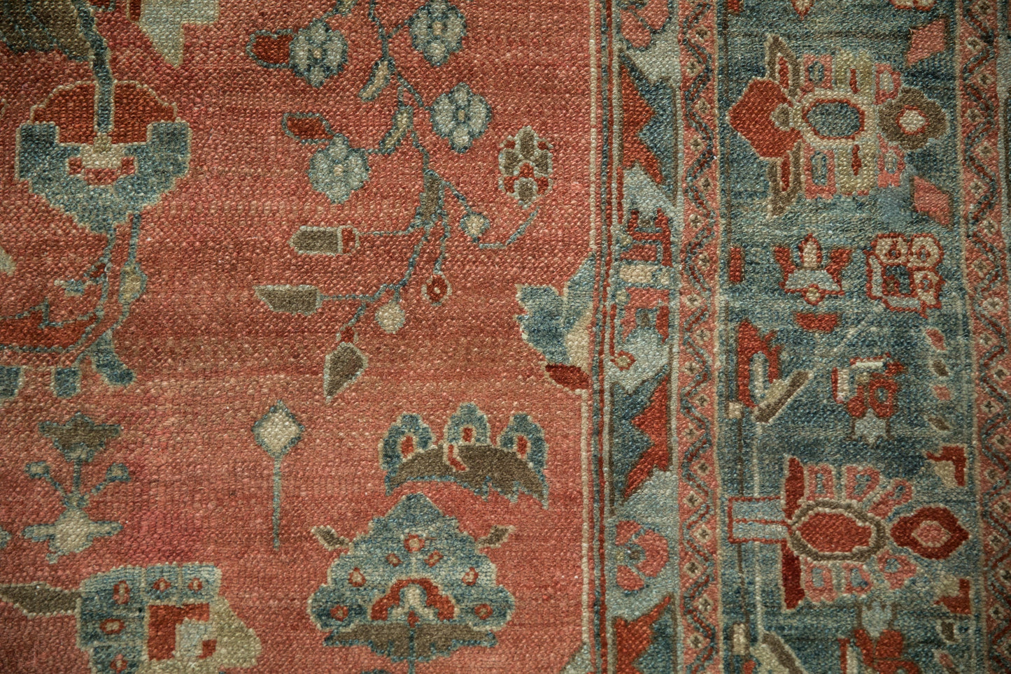 7x17 Vintage Distressed Bibikabad Carpet