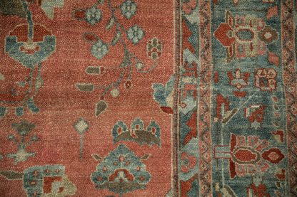 7x17 Vintage Distressed Bibikabad Carpet
