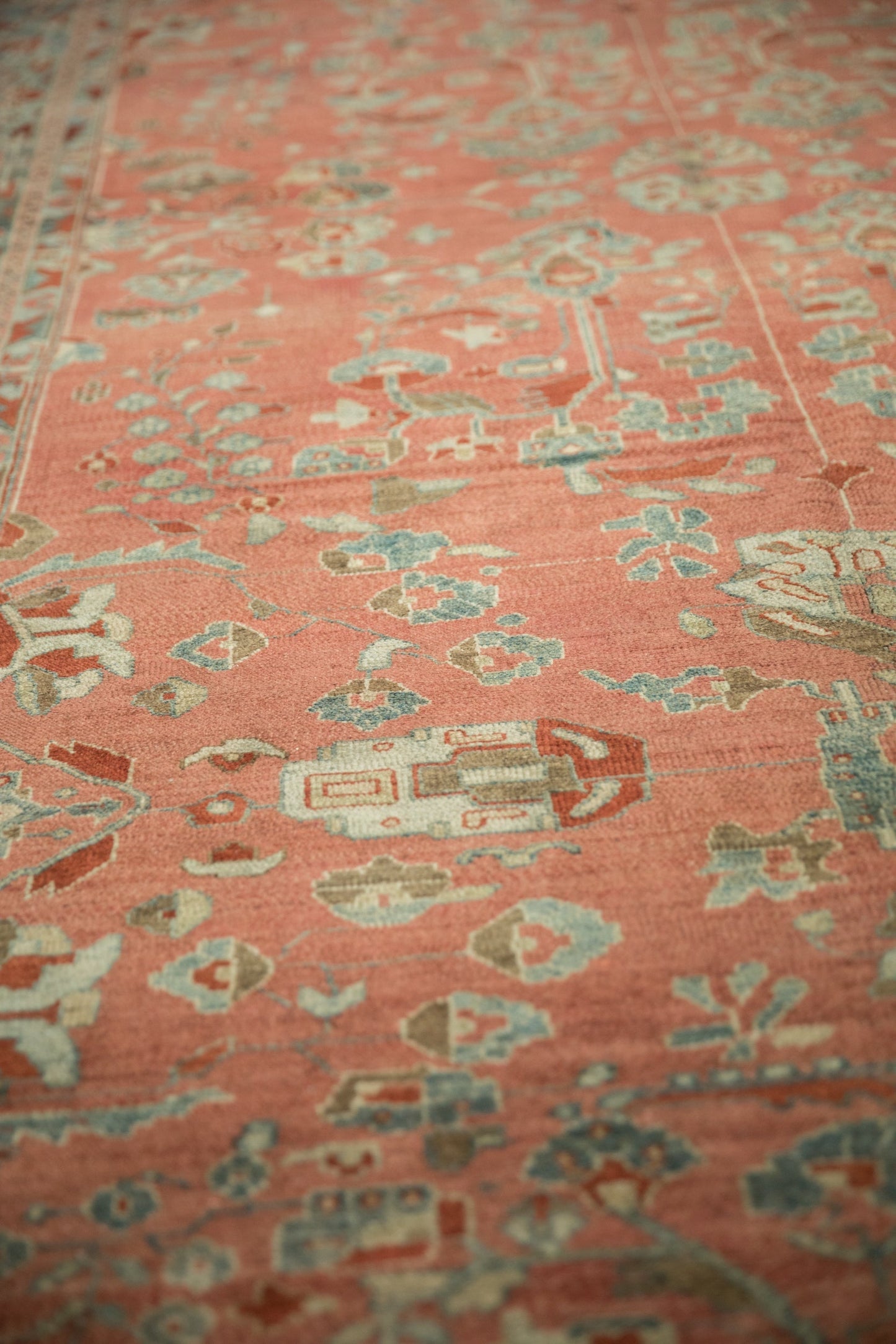 7x17 Vintage Distressed Bibikabad Carpet